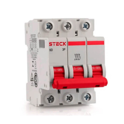 SDZD63C25 - INTERRUPTOR TERMOMAGNETICO STECK 3P 25A 10KA/230V