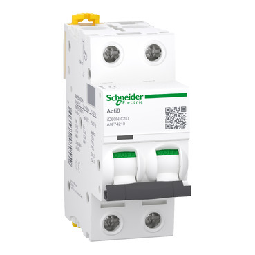A9F74263 - INTERRUPTOR TERMOMAGNETICO SCHNEIDER ELECTRIC IC60N 2x63A 20KA ACTI 9 